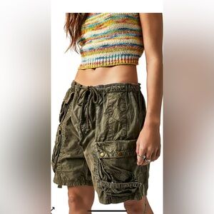 FREE PEOPLE Moon Bay Parachute Cargo Utility Shorts size M